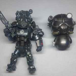 Fallout Power Armor Trooper Funko Dorbz & Lootcrate Statue figure lot